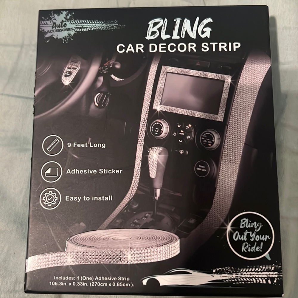 Bling car decor strip